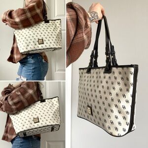 DOONEY & BOURKE✨Signature Black & White Zip Tote